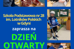 Blue and Orange Modern School Admission Flyer Potrait  - 1